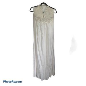 Flowy White Halter Dress